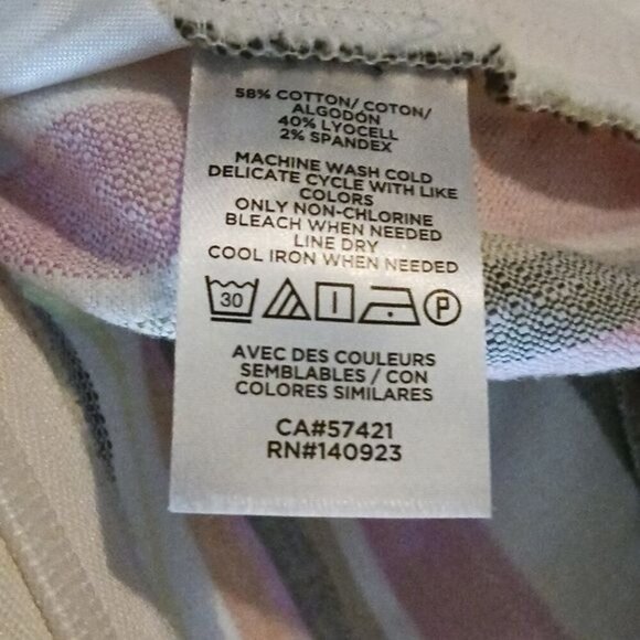 Loft Womens Size 8 Multicolor Striped Skirt Cotton Blend Casual Summer Wear - Picture 7 of 7